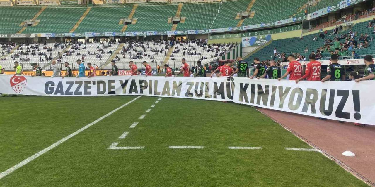 Konyaspor - Pendikspor Maçında İsrail Protesto Edildi