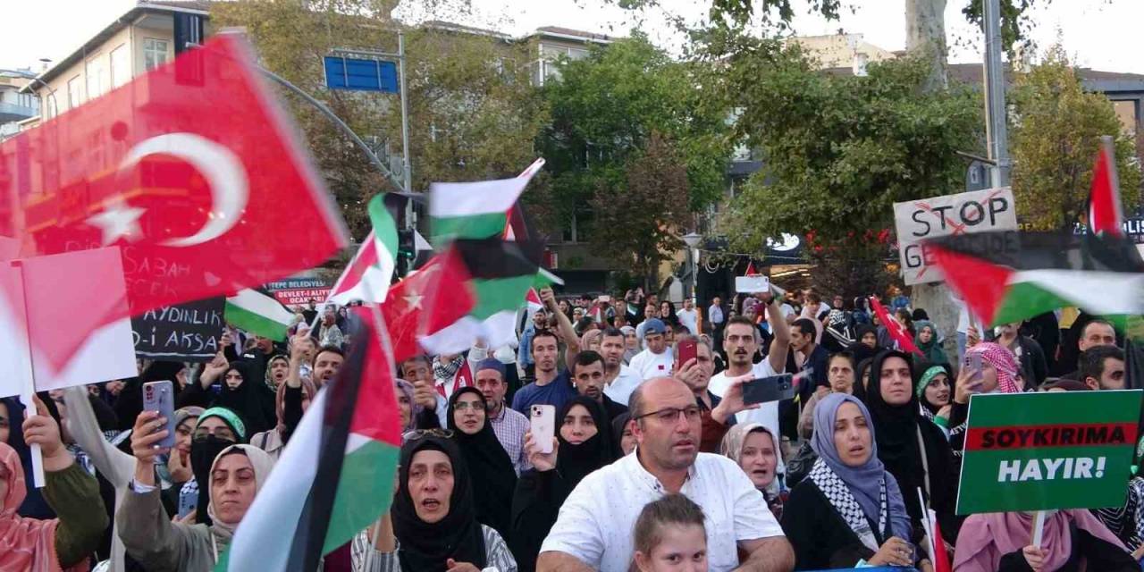 Sancaktepe’de Filistin’e Destek Mitingi