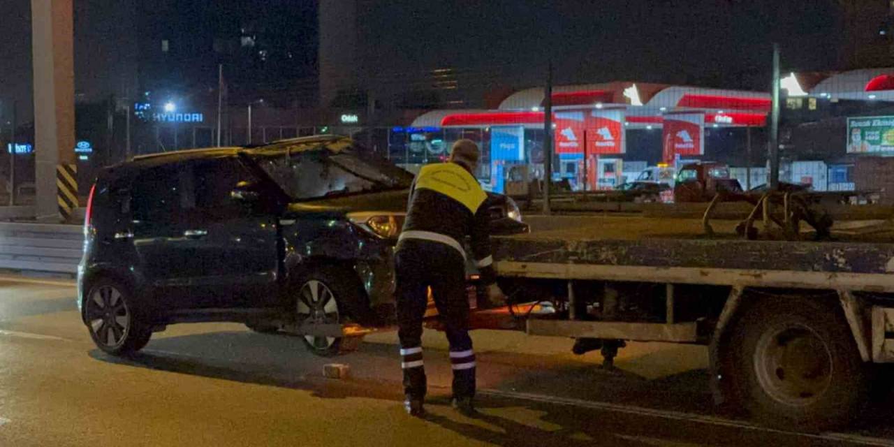 D-100’de Kontrolden Çıkan Araç Başka Bir Araca Çarpıp Takla Attı: 1 Yaralı