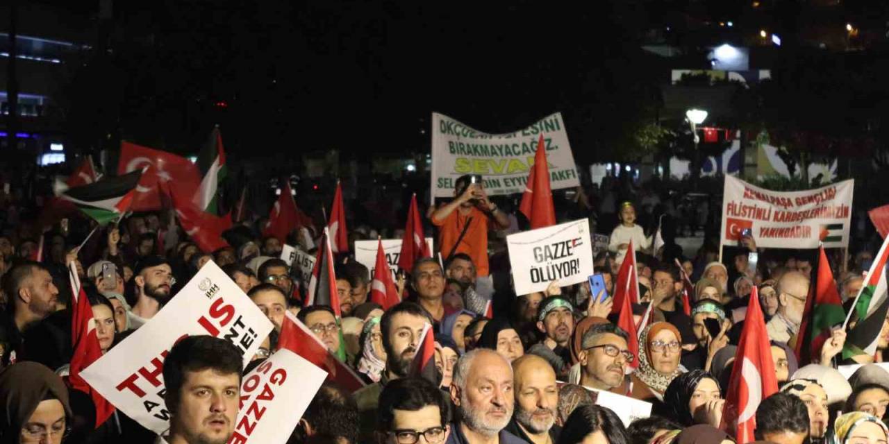 İzmir’de Filistin’e Destek Mitingi