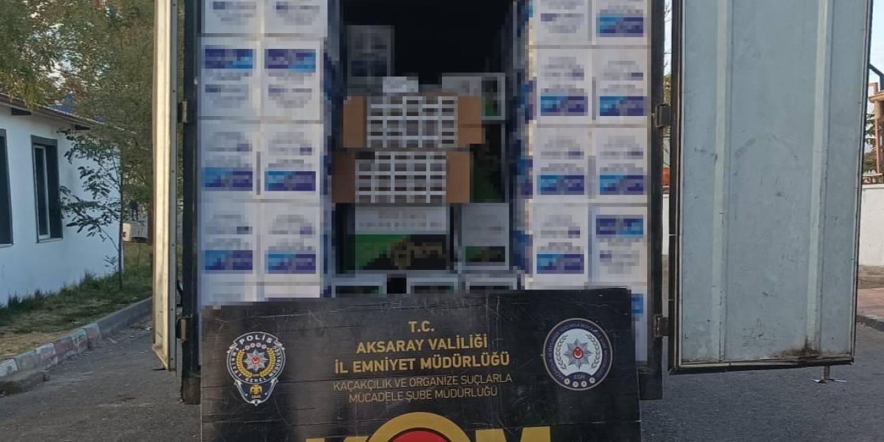 Aksaray’da Sahte Bandrollü 3 Milyon 630 Bin Makaron Ele Geçirildi