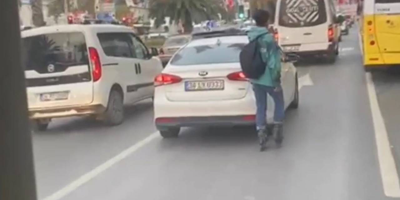 Fatih’te Patenli Gencin Tehlikeli Yolculuğu Kamerada