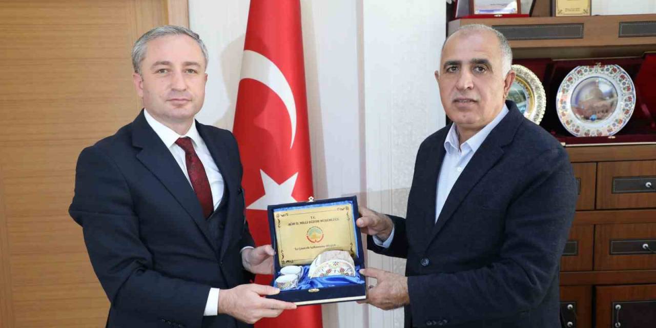Ağrı Milli Eğitim Müdürü Kökrek, Atso Başkanı Alpaslan İle Eğitim İş Birliğini Görüştü