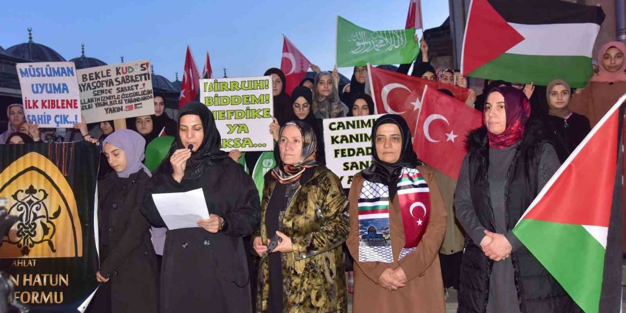 Ahlatlı Kadınlar İsrail’in Saldırılarını Kınadı