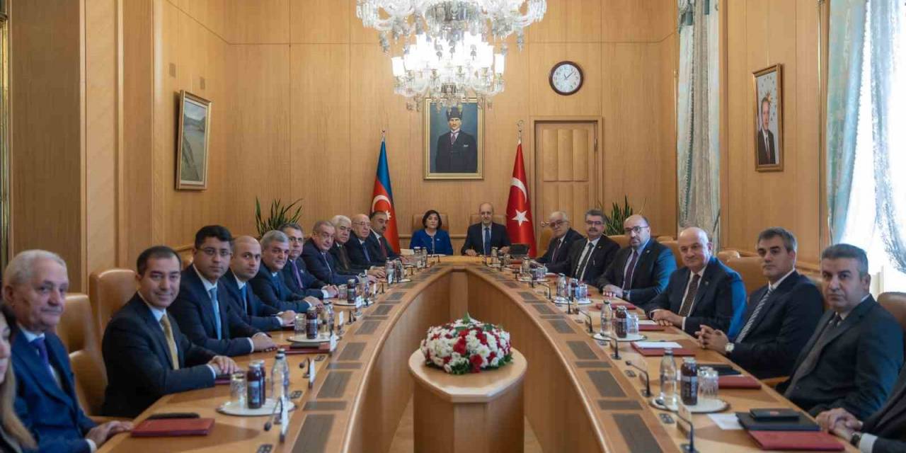 Tbmm Başkanı Kurtulmuş, Azerbaycan Milli Meclis Başkanı Gafarova İle Bir Araya Geldi