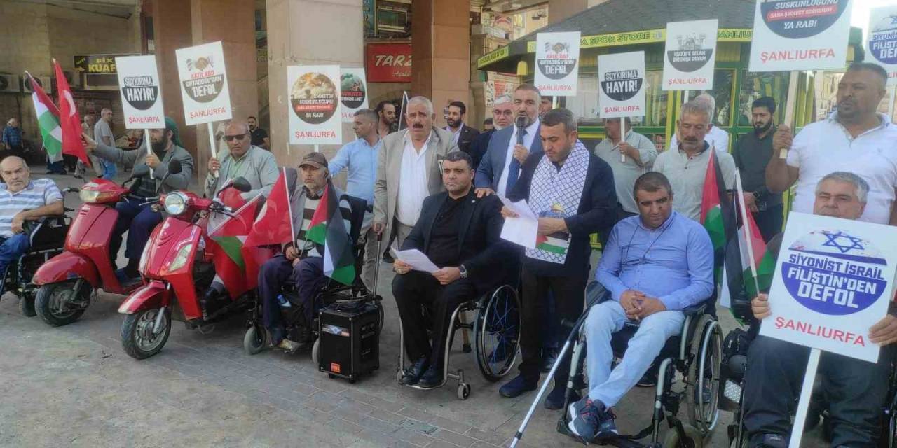 Şanlıurfa’da Engellilerden Filistin’e Destek