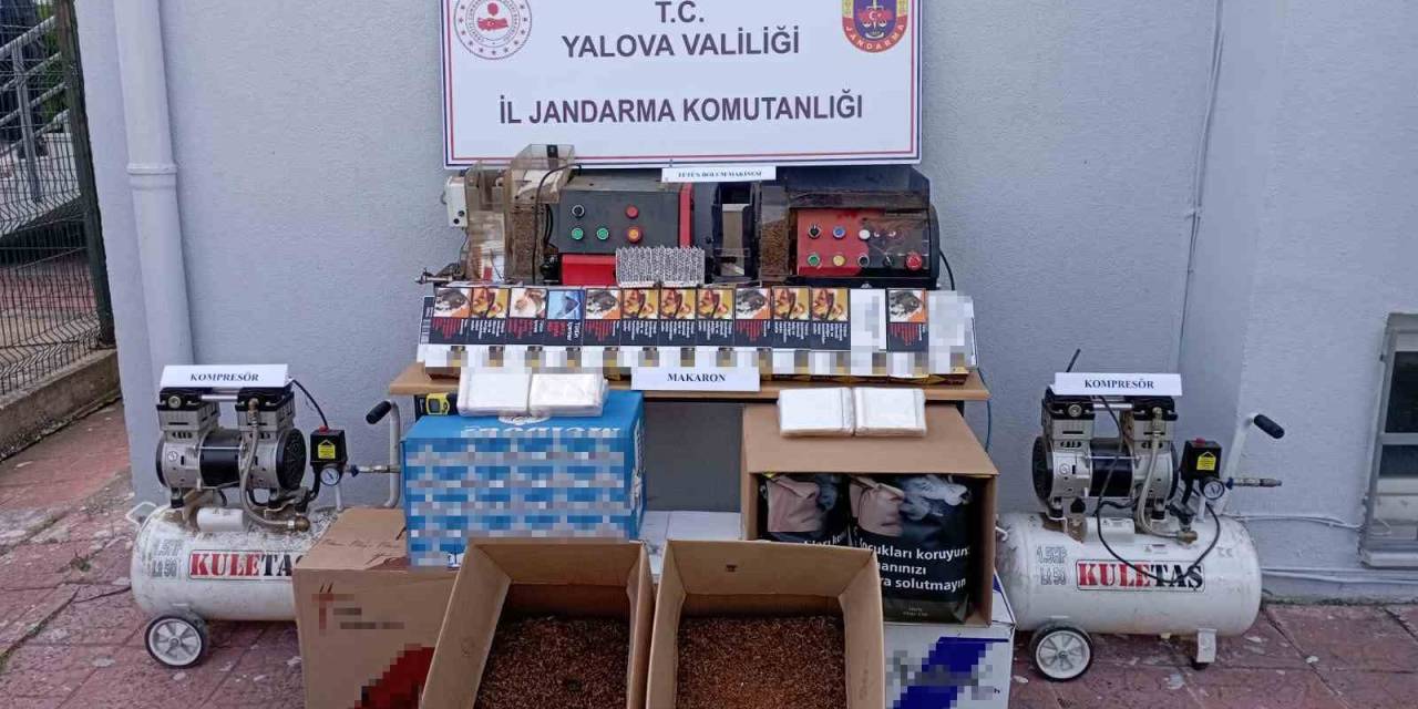 Evinin Deposunu Kaçak Sigara İmalathanesine Çeviren Zanlı Yakalandı