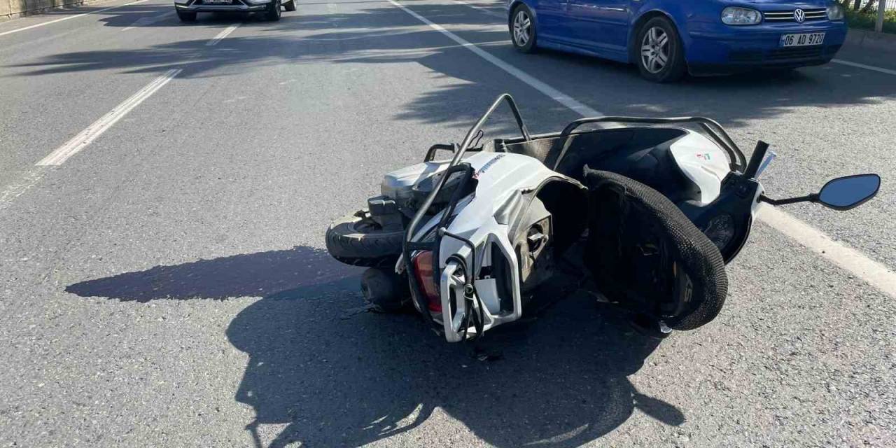 Yaya Geçidini Kullanan Motosiklet Sürücüsü Ağır Yaralandı