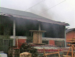 Çay Fabrikasındaki yangın korkuttu