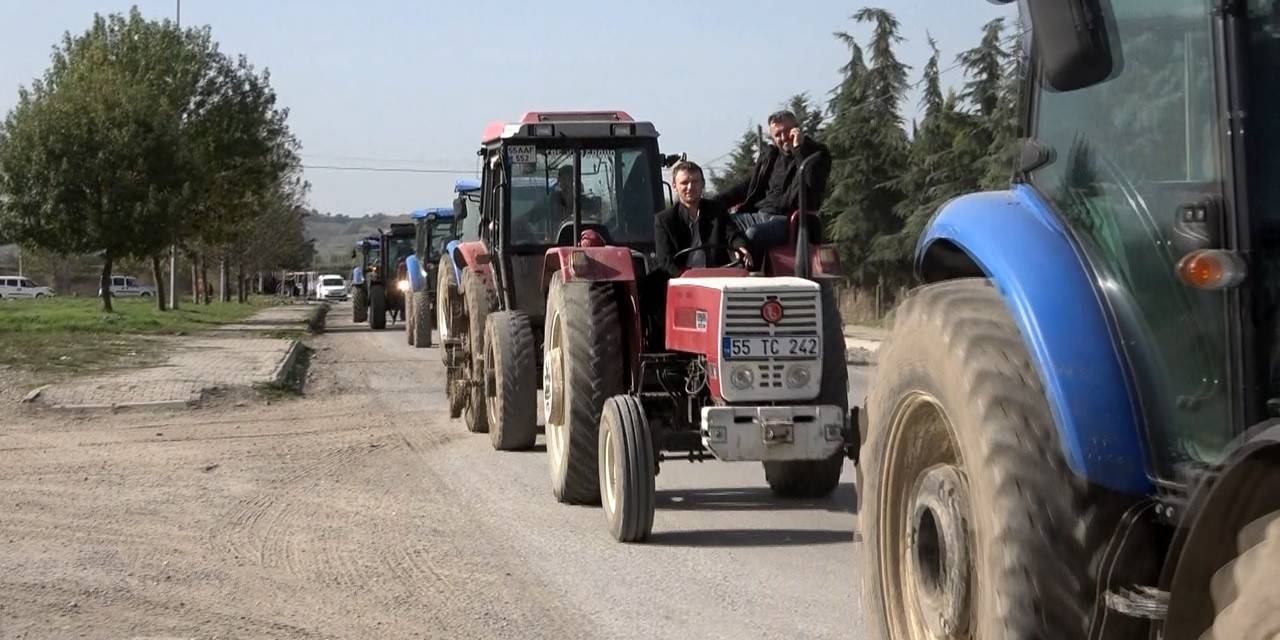 Bafralı Çeltik Üreticilerinden Eylem