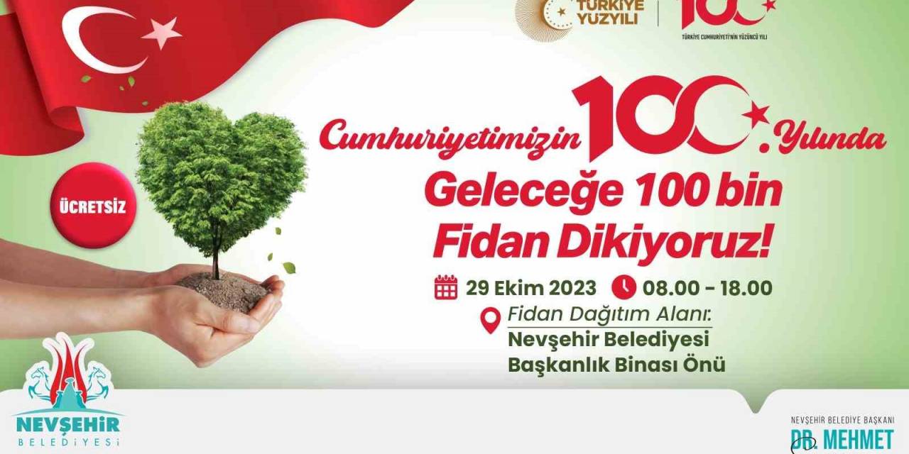 100. Yılda100 Bin Fidan Dağıtılacak