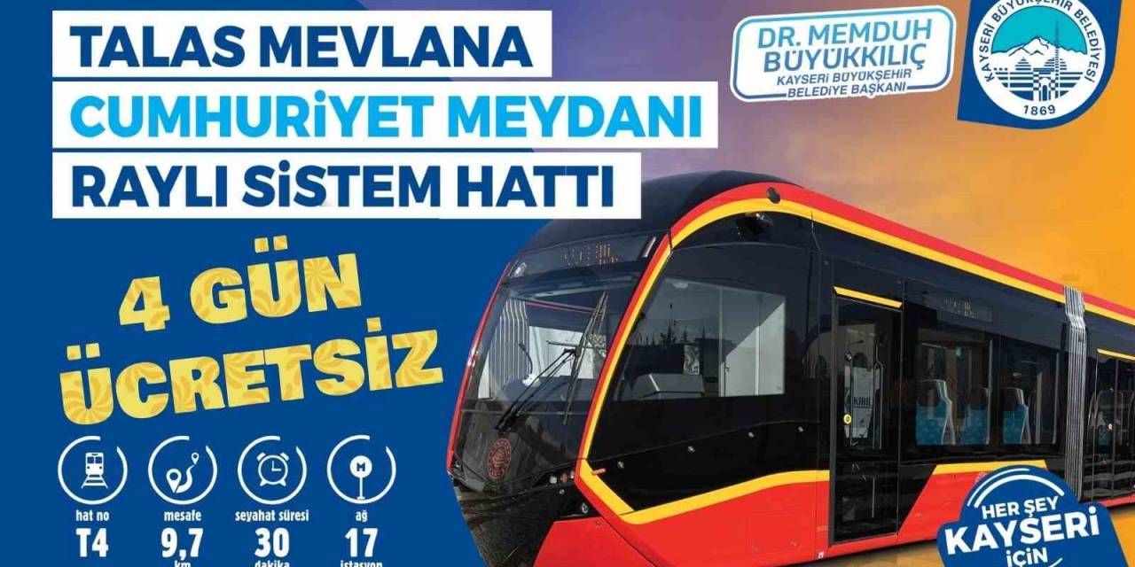 Başkan Büyükkılıç’tan Müjde: “Yeni Tramvay Hattı, 4 Gün Boyunca Ücretsiz”