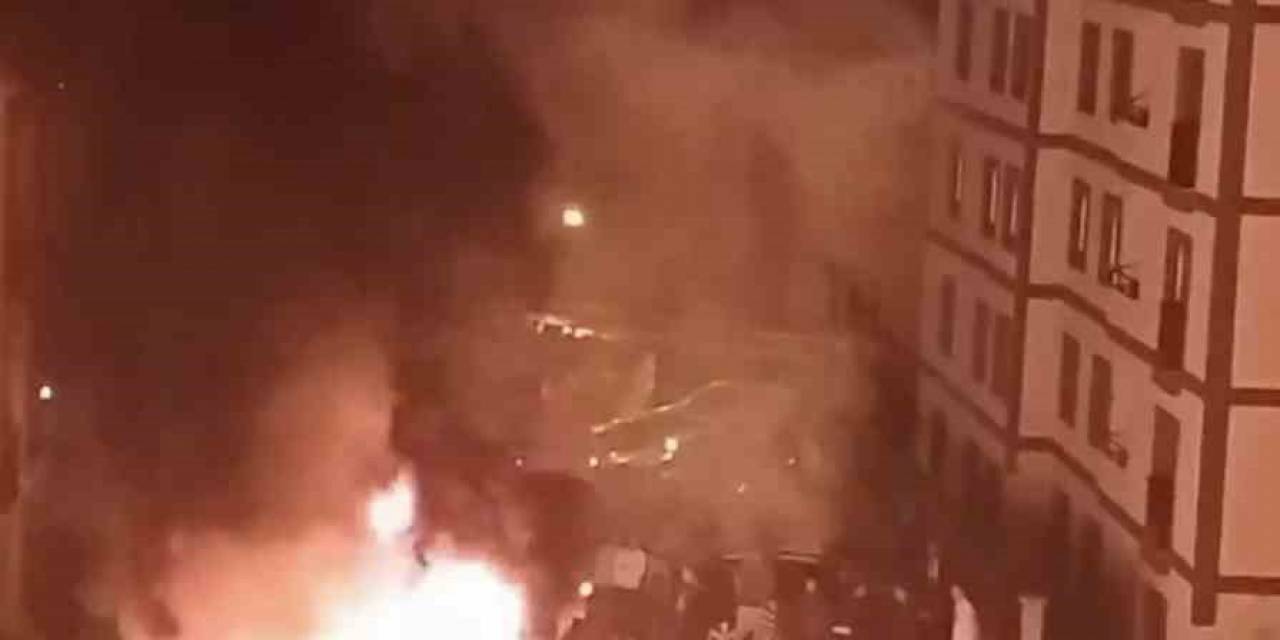 Pendik’te Park Halindeki Kamyon Alev Alev Yandı