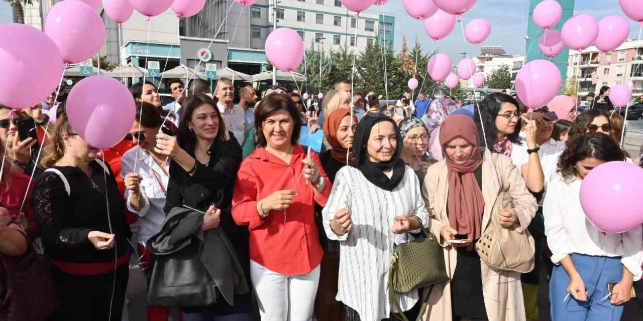 Kepez’de Kanser Farkındalığı İçin Gökyüzüne Pembe Balon Bırakıldı