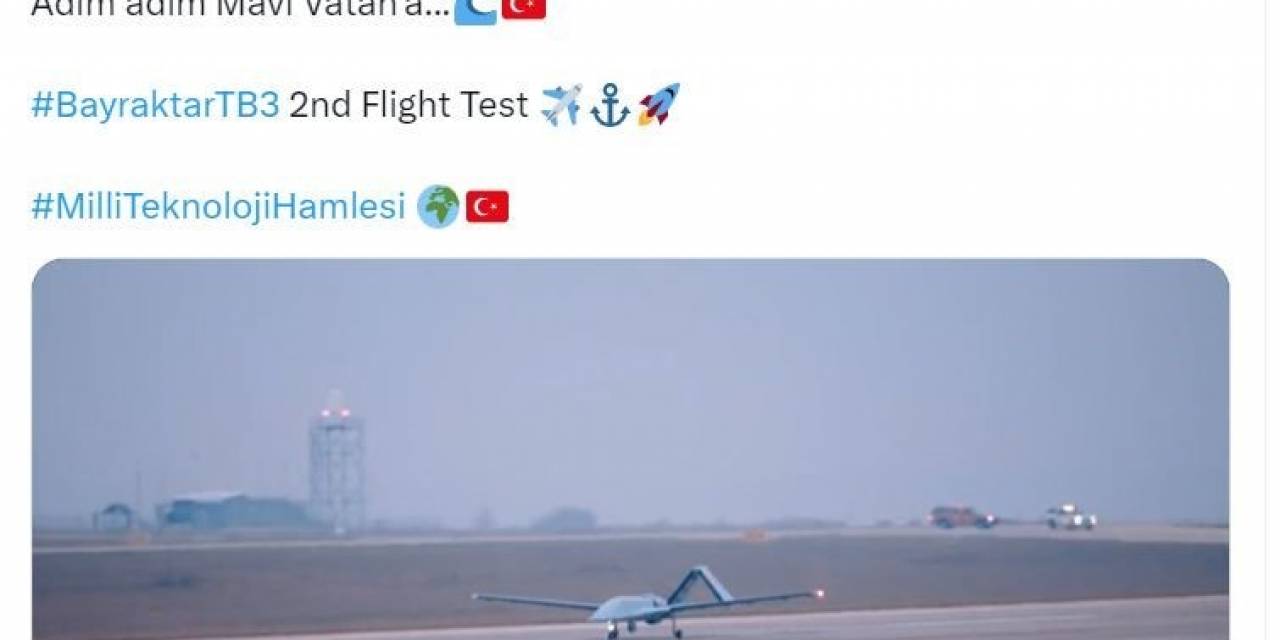 Bayraktar Tb3 Siha 2. Uçuş Testini  Tamamladı