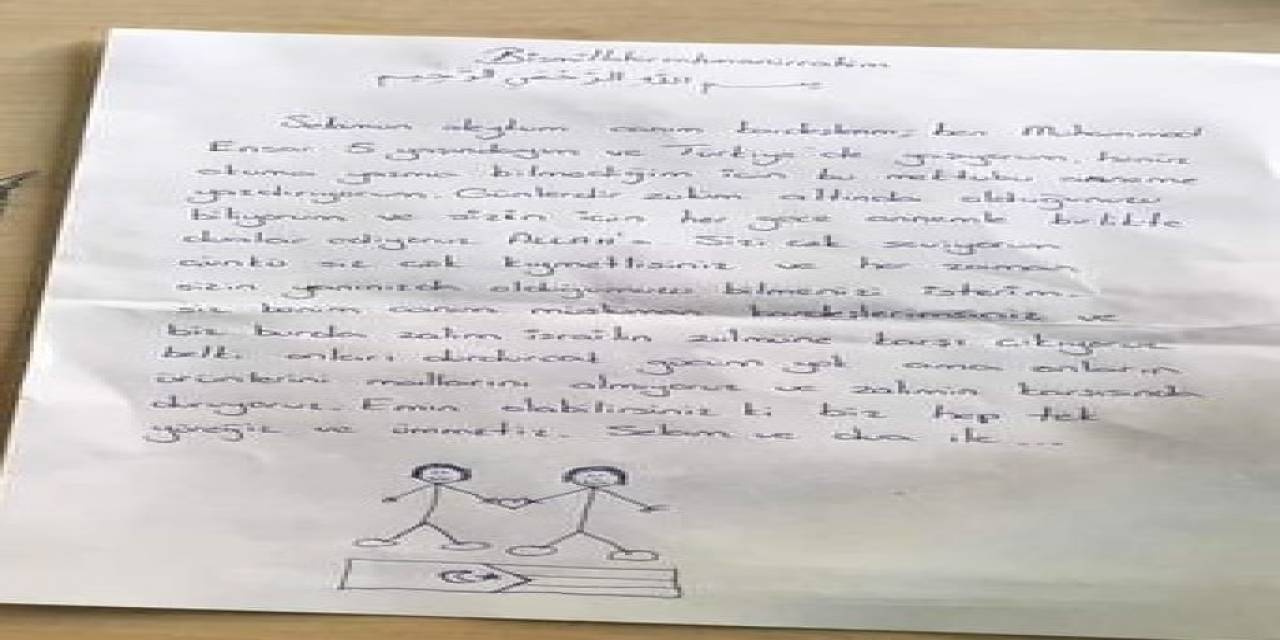 Eskişehirli Küçük Çocuktan Gazze’deki Kardeşlerine Duygulandıran Mektup