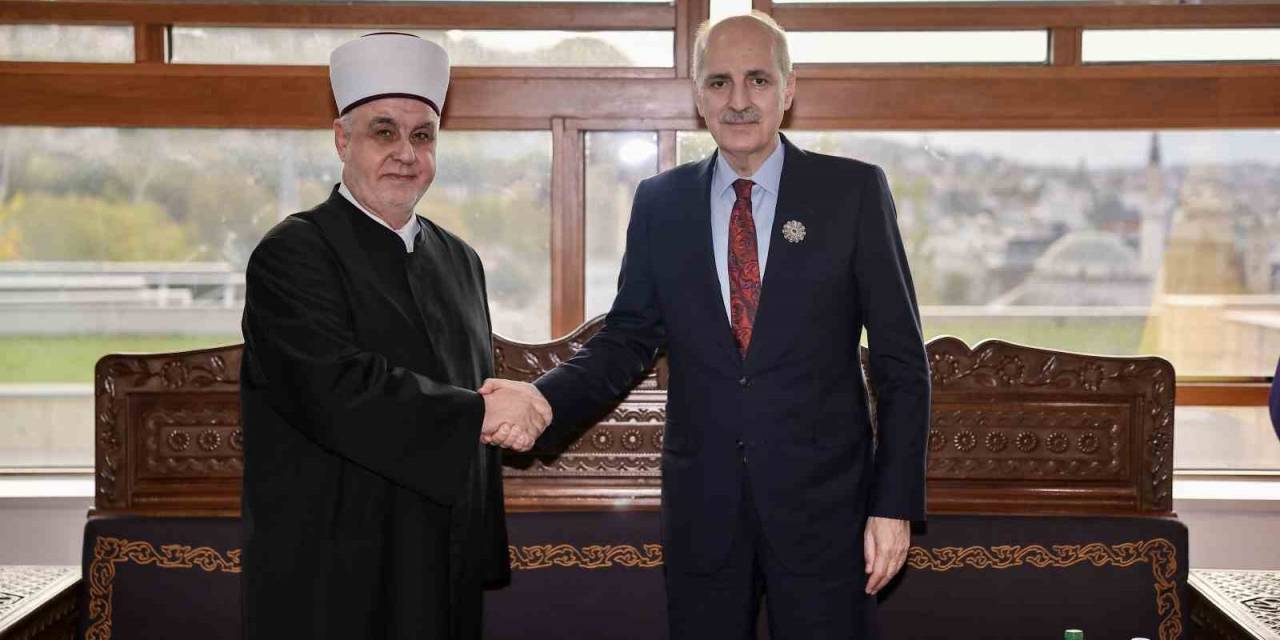 Tbmm Başkanı Kurtulmuş, Bosna Hersek İslam Birliği Reisul Uleması Hüseyin Efendi Kavazoviç İle Görüştü