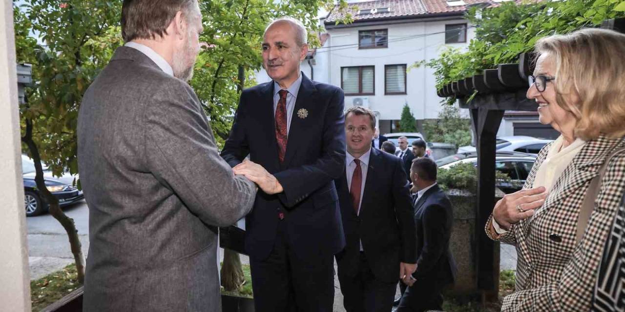 Tbmm Başkanı Kurtulmuş, Sda Genel Başkanı İzetbegoviç İle Bir Araya Geldi