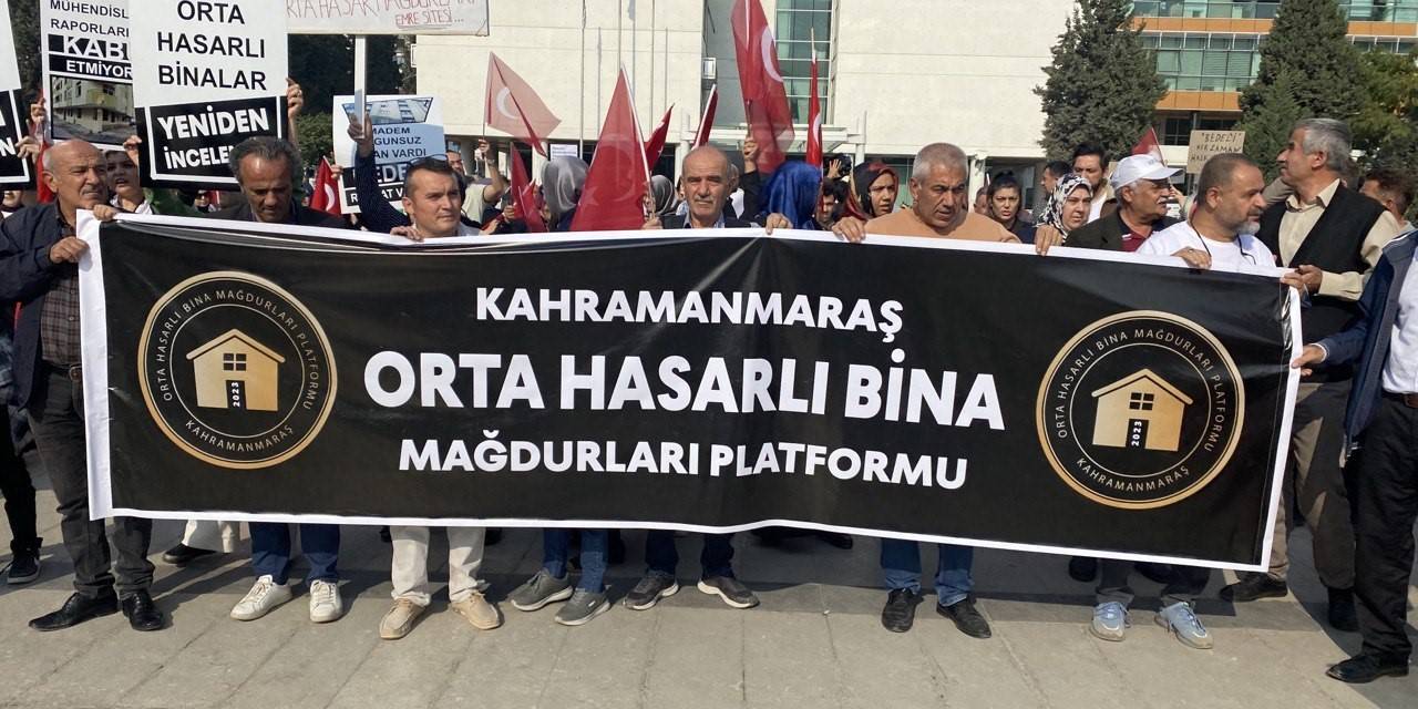 Kahramanmaraş’ta Orta Hasarlı Bina Sakinlerinden Basın Açıklaması