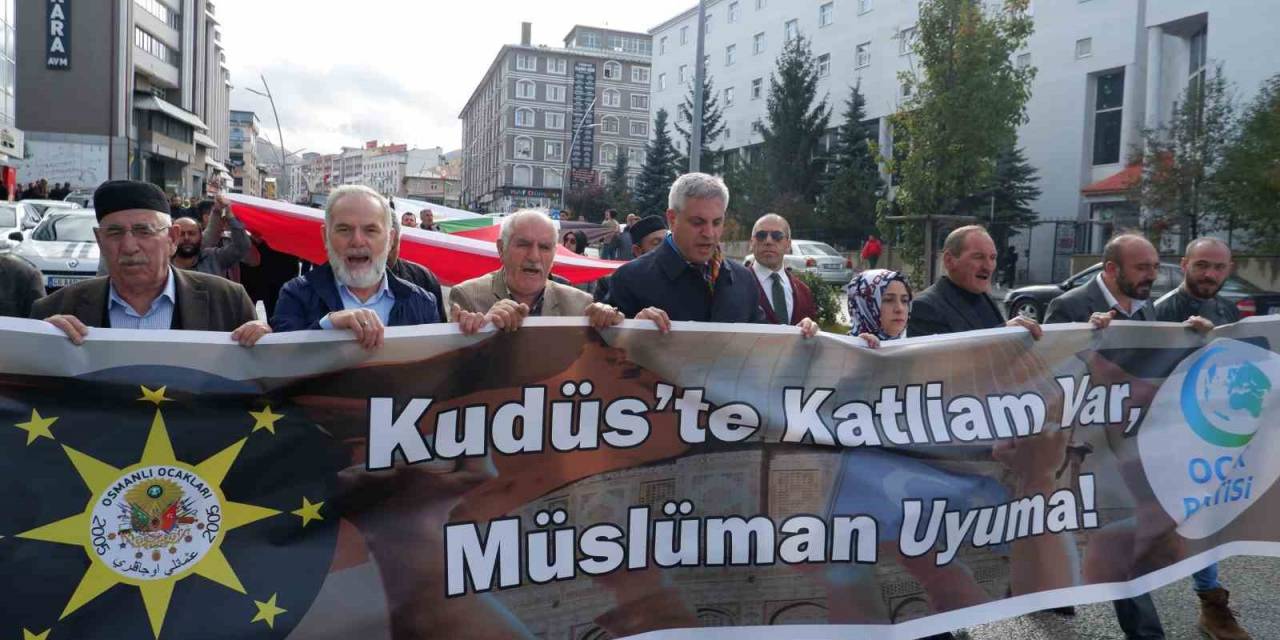 Osmanlı Ocakları Erzurum’da Dünya Müslümanları İçin Yürüdü