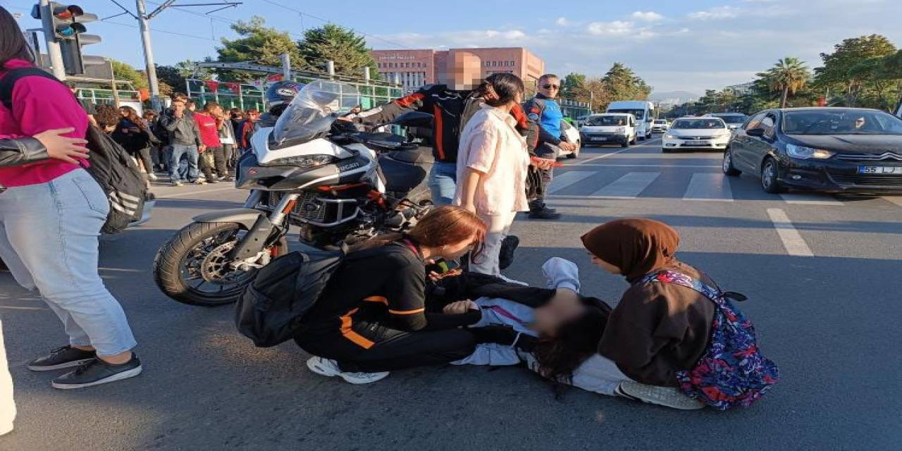 Motosikletin Çarptığı Kız Hastanelik Oldu