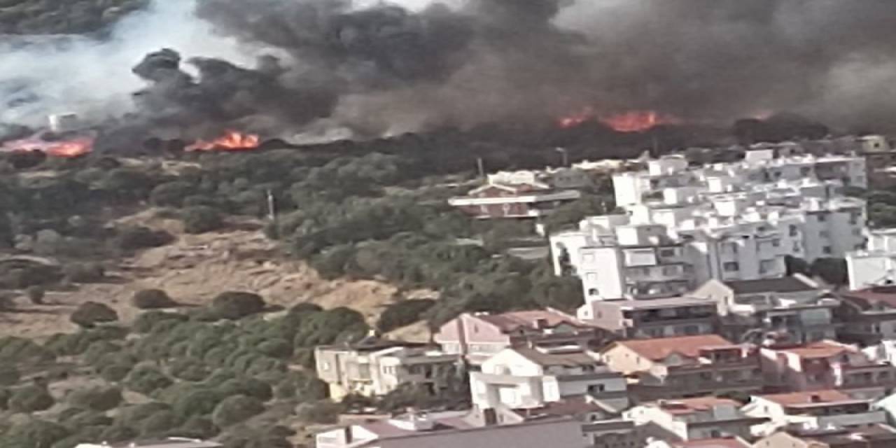 İzmir’de Yerleşim Yerlerine Yakın Alanda Orman Yangını