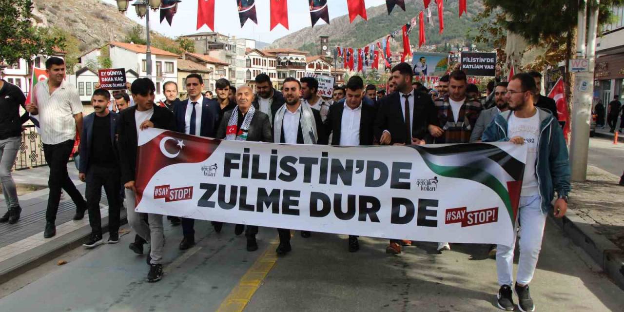 Ak Partili Gençlerden İsrail’e Tepki Yürüyüşü