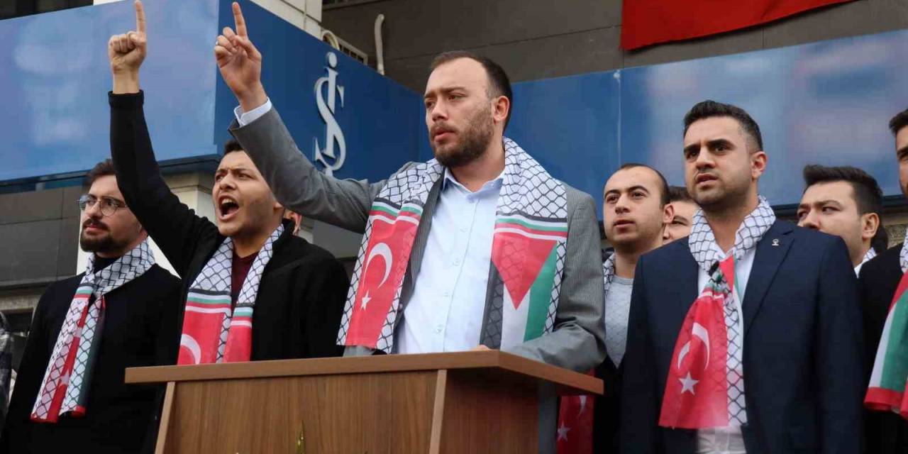 Kütahya’da Ak Partili Gençlerden İsrail’e Tepki
