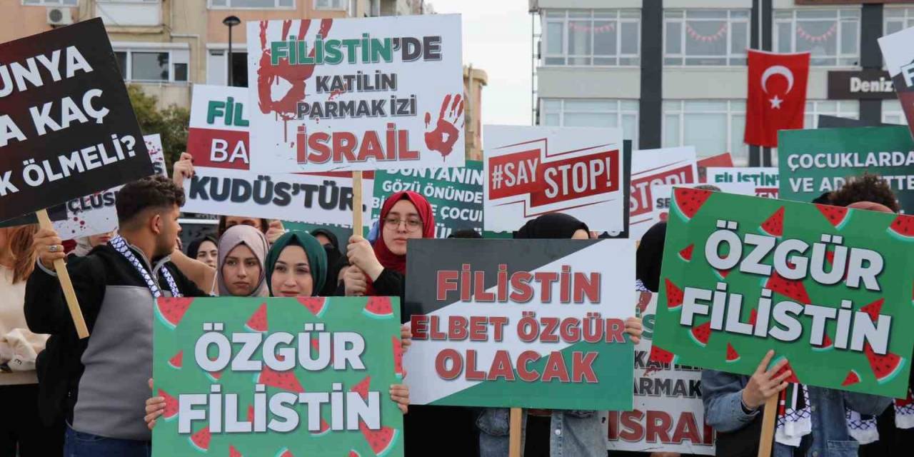 Çanakkale’de Ak Partili Gençler, Filistin’e Destek Yürüyüşü Düzenledi