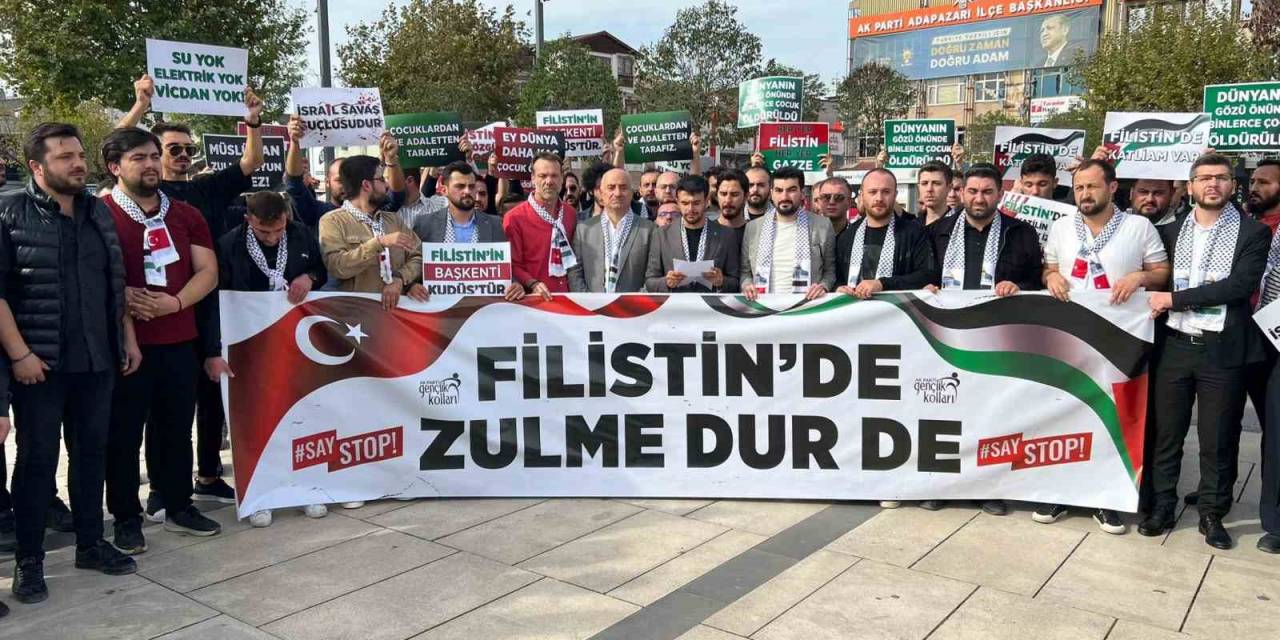 Sakarya’da Ak Partili Gençlerden İsrail’e Tepki Yürüyüşü
