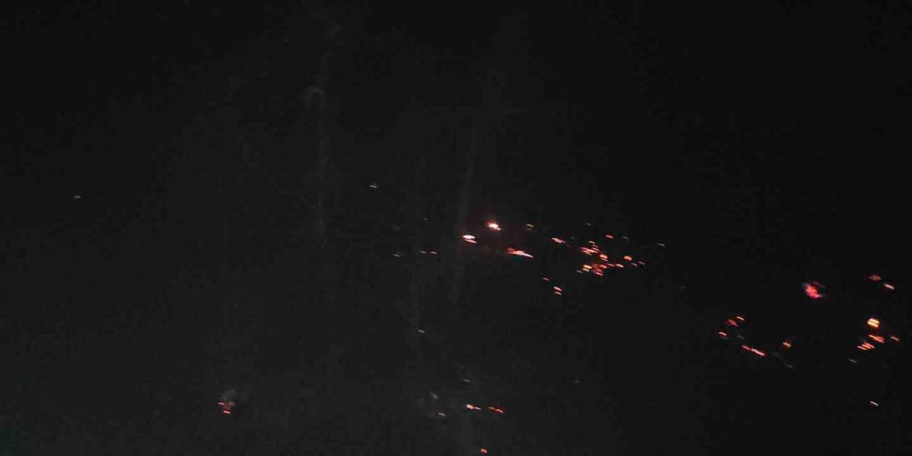 Kastamonu’da Köy Mezarlığında Çıkan Yangına İtfaiye Ekipleri Müdahale Ediyor