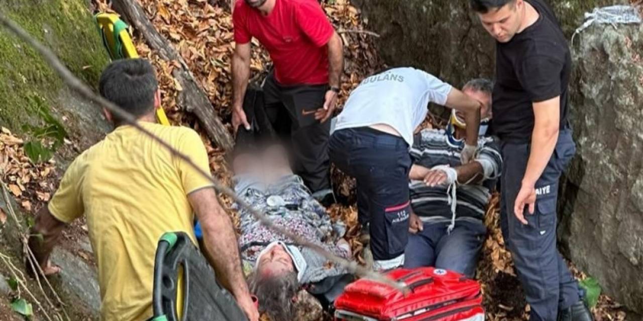 Abla-kardeş Ormanda Mantar Toplarken Uçurumdan Yuvarlandılar