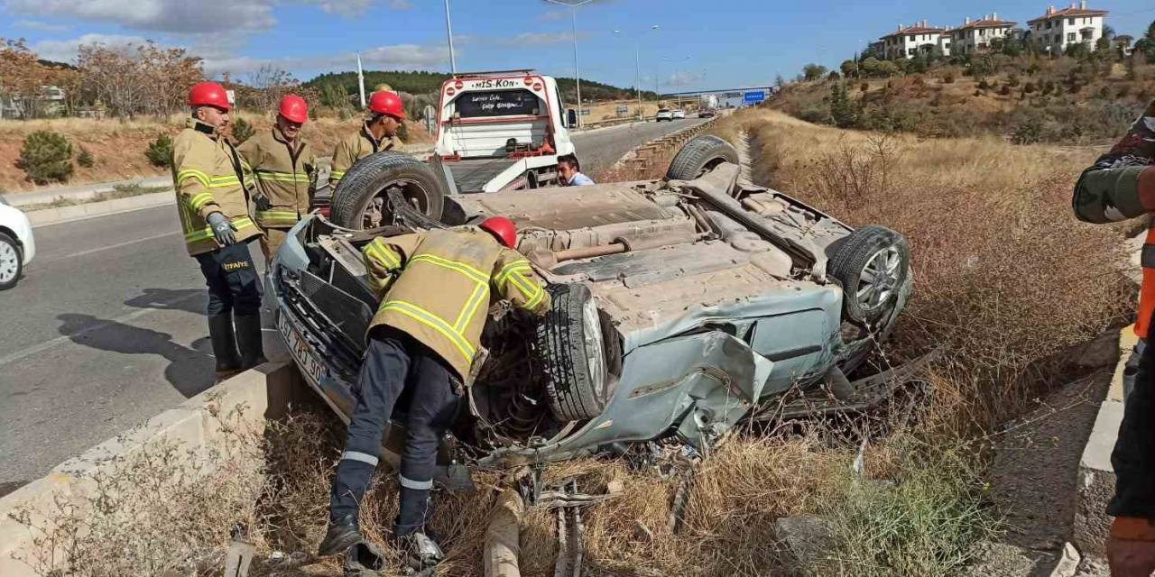 Kırıkkale’de Otomobil Takla Attı: 1 Yaralı
