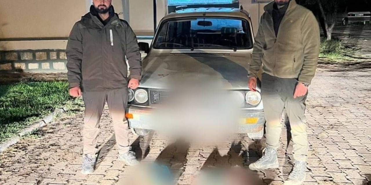 Kahramanmaraş’ta Farla Tavşan Avında Yakalanan Şahısların Otomobiline El Konuldu