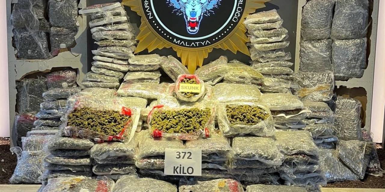 Malatya’da 372 Kilo Skunk Ele Geçirildi