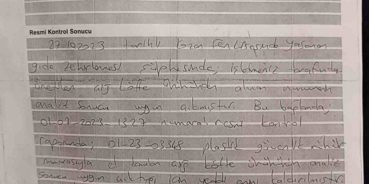Çiğköfte Analizleri Temiz Çıktı