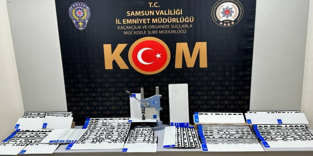 Samsun’da Sahte Plaka İmalathanesine Operasyon: 2 Gözaltı