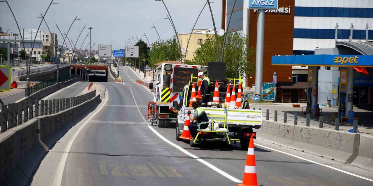 Denizli’de 26 Bin 600 Metrekare Yol Çizgisi Yenilendi