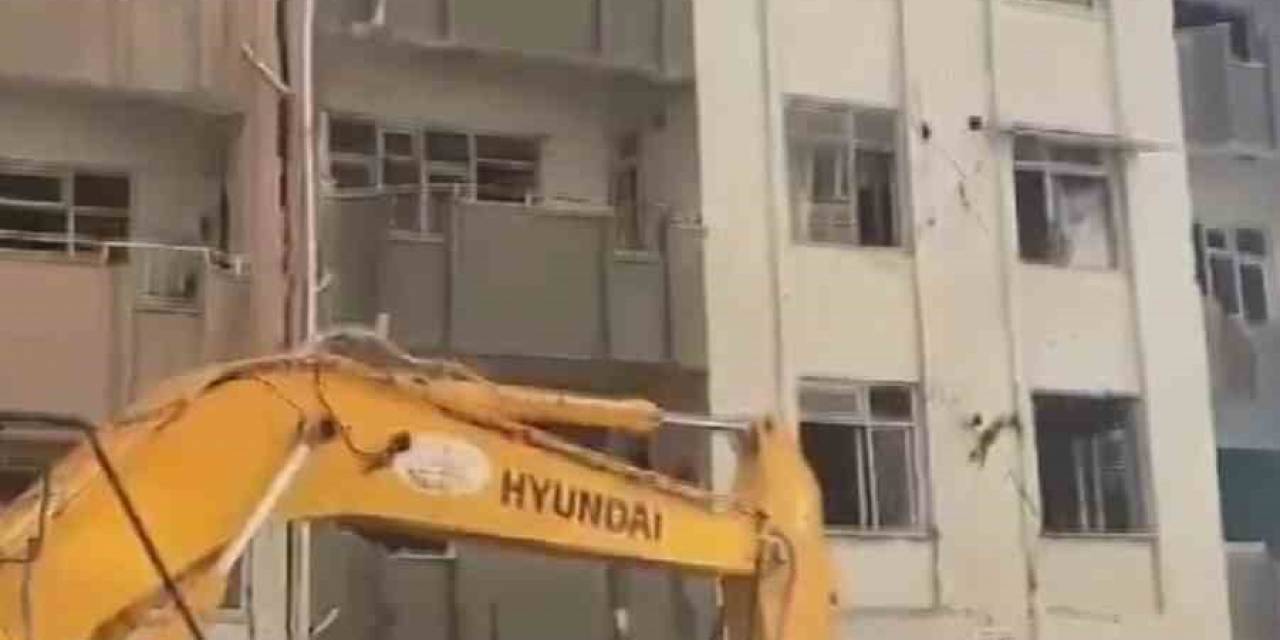 5 Katlı Bina Titreşimle Yıkıldı: O Anlar Kamerada