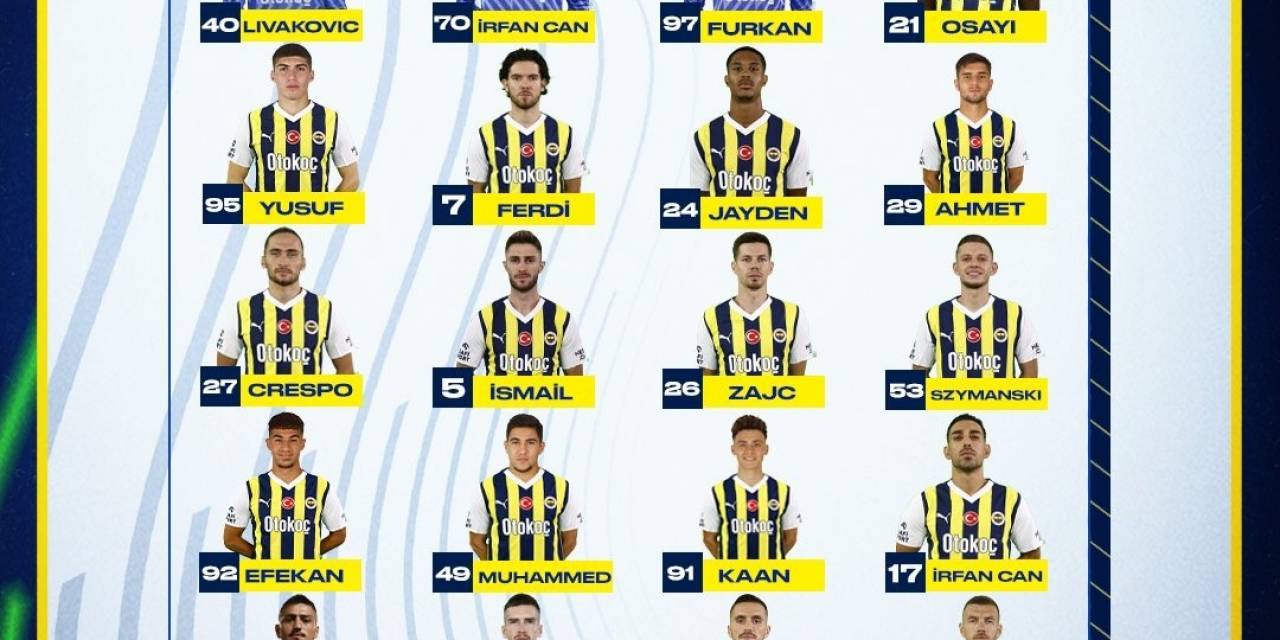 Fenerbahçe’nin, Ludogorets Maçı Kamp Kadrosu Açıklandı