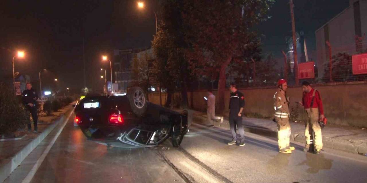 Tuzla’da Alkollü Sürücünün Kullandığı Araç Takla Atarak Durabildi