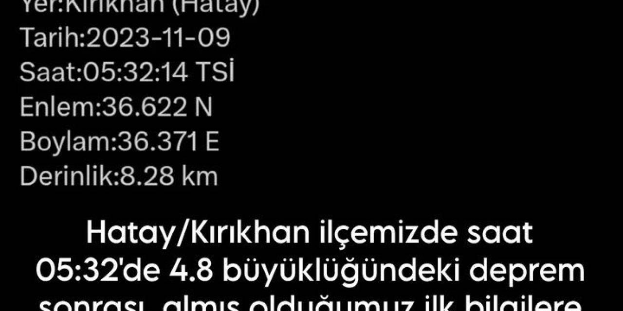 Afad, 4,8’lik Depremde Can Ve Mal Kaybı Olmadığını Açıkladı