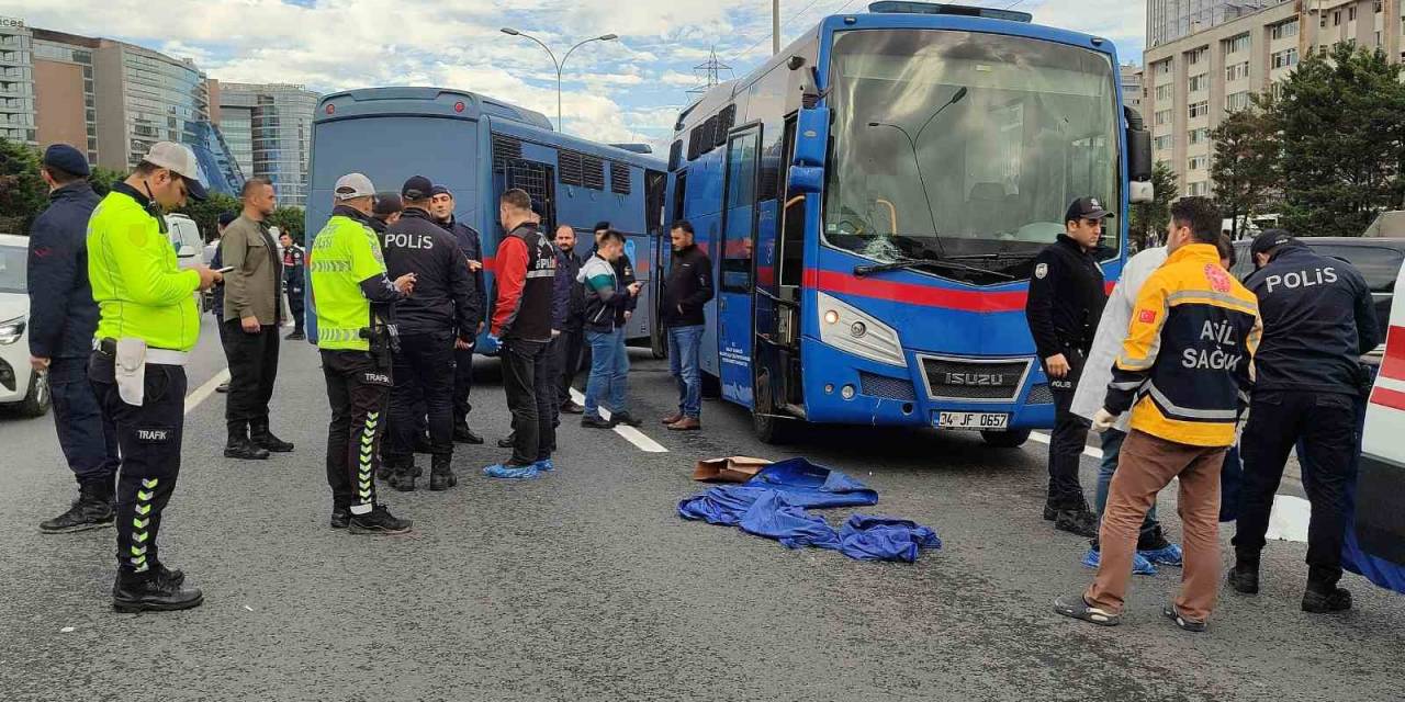 Basın Ekspres Karayolu’nda Cezaevi Aracı Yolun Karşısına Geçen Yayaya Çarptı