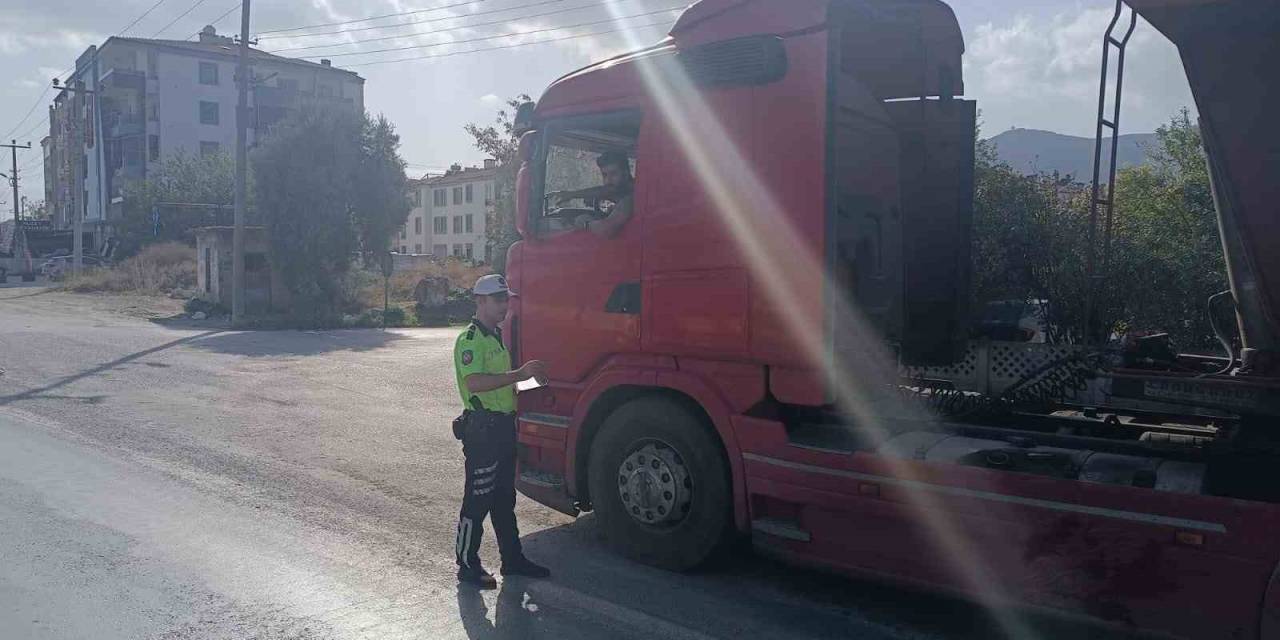 Milas’ta Ağır Tonajlı Araçlara Sıkı Denetim