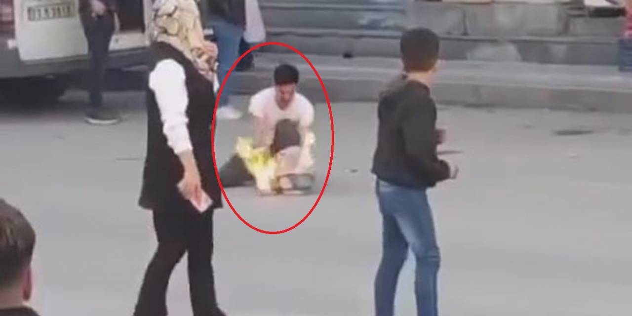 Önce Vatandaşı Uyardı, Sonra Yanan Tüpü Balkondan Attı