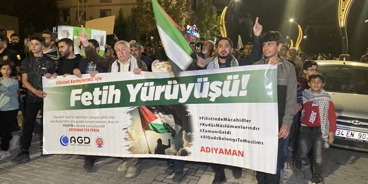 Adıyaman’da Filistin’e Destek Yürüyüşü