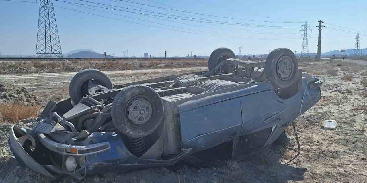 Konya’da Otomobil Takla Attı: 1 Yaralı