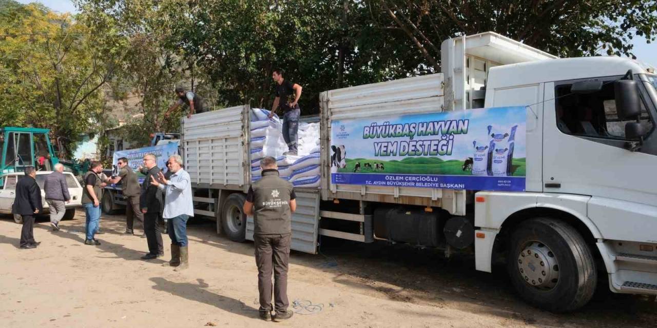Büyükşehir’den Sel Felaketinden Etkilenen Üreticiye Yem Desteği