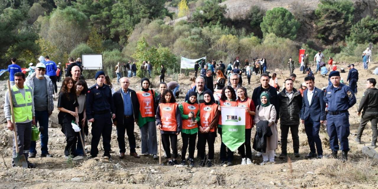 Salihli’de Yüzlerce Fidan Toprakla Buluştu