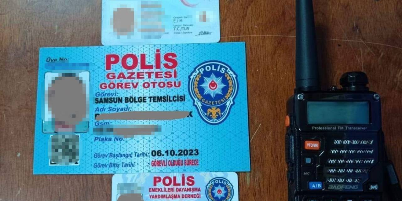 Samsun’da Polis Amblemli Sahte Basın Kartı İle Yakalanan Şahıs Gözaltına Alındı